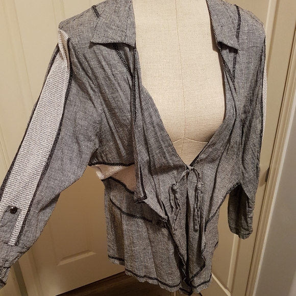 Picadilly Blazer style tie up cover up - Picture 2 of 5